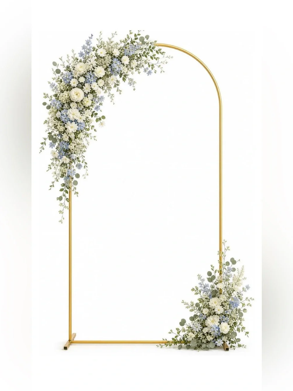 Toolterritary 8 FT Wedding Arch Backdrop Stand, Stable Heavy Duty Metal Wedding